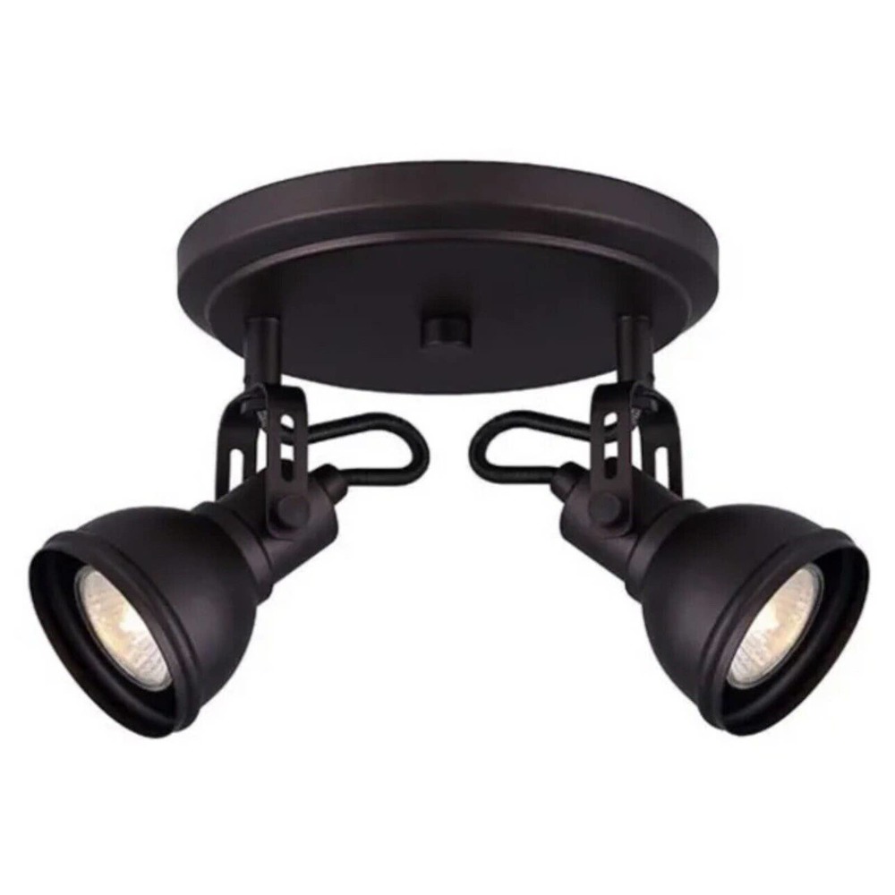Canarm ICW622A0210 Bronze Polo 2-Light‎ 8"W Accent Light Or Wall Sconce